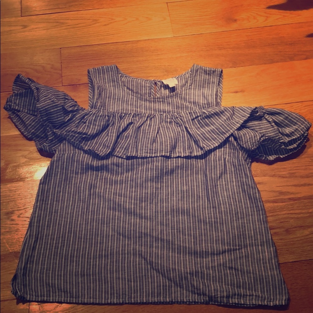 JCrew flirty off the shoulder blouse